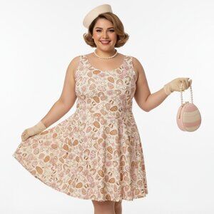 1950s Easter Bunny & Egg Vintage Swing Dress